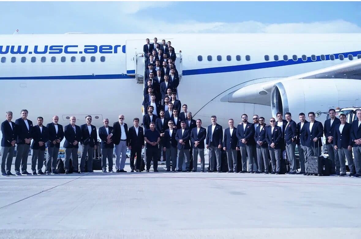 Team Melli in Antalya, moments before departing for Tijuana, Mexico.